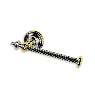 Toilet Paper Holder Toilet Roll Holder, Chrome and Gold, Classic-Style, Brass StilHaus G11-02